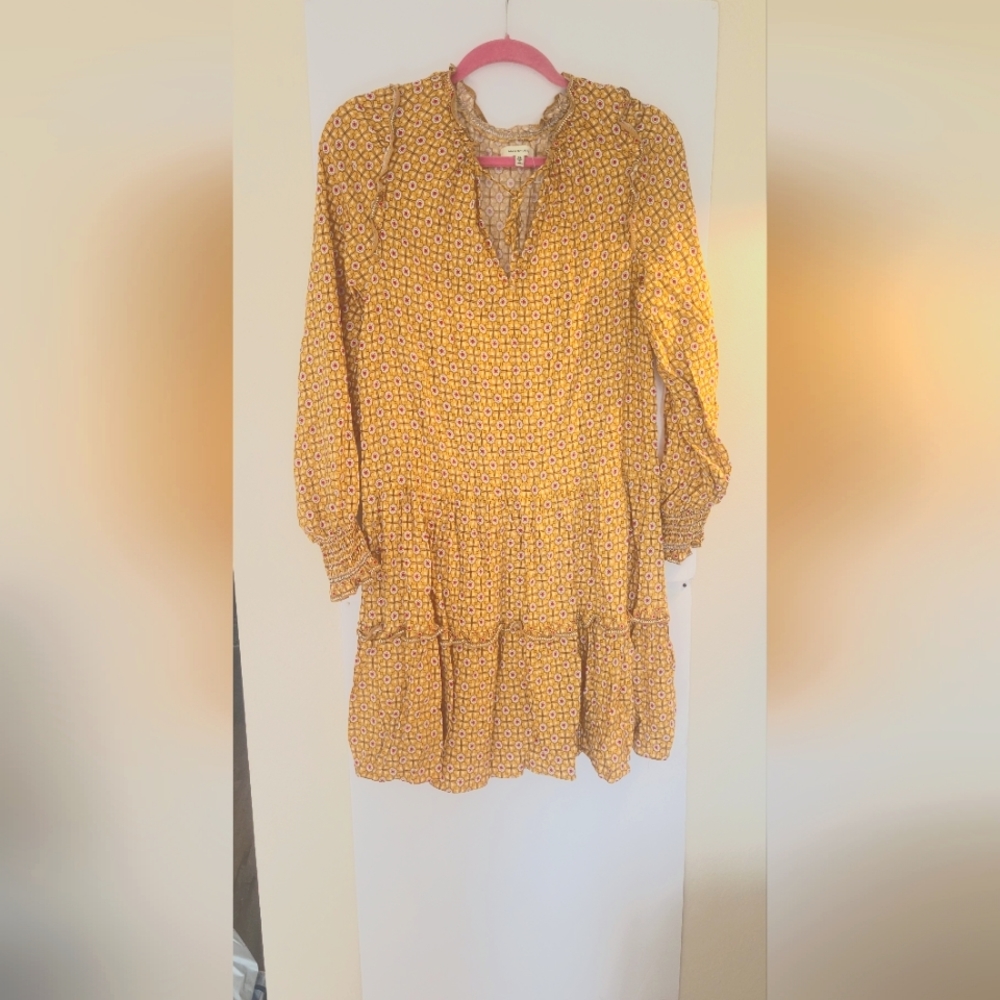 Max Studio Semi Mini Peasant Dress